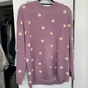 Main strip polka dot sweater